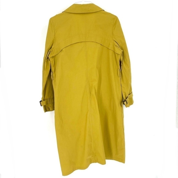 Soft Surroundings Longline Lemon Grass Bright Trench Coat - Picture 4 of 7